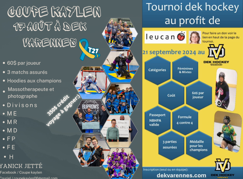 Tournoi Caritatif Dek Hockey Varennes